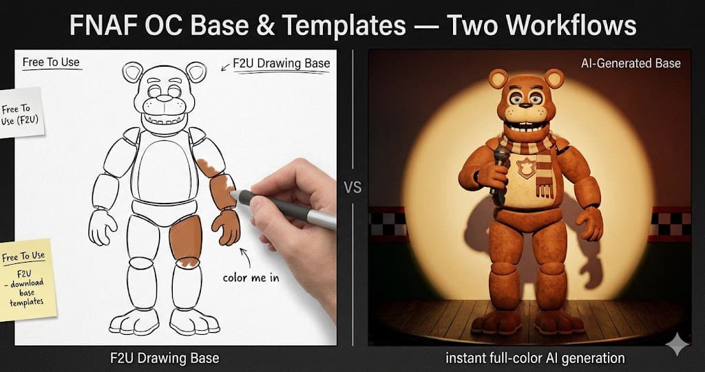 FNAF OC Base & Templates: F2U + AI Guide 2026