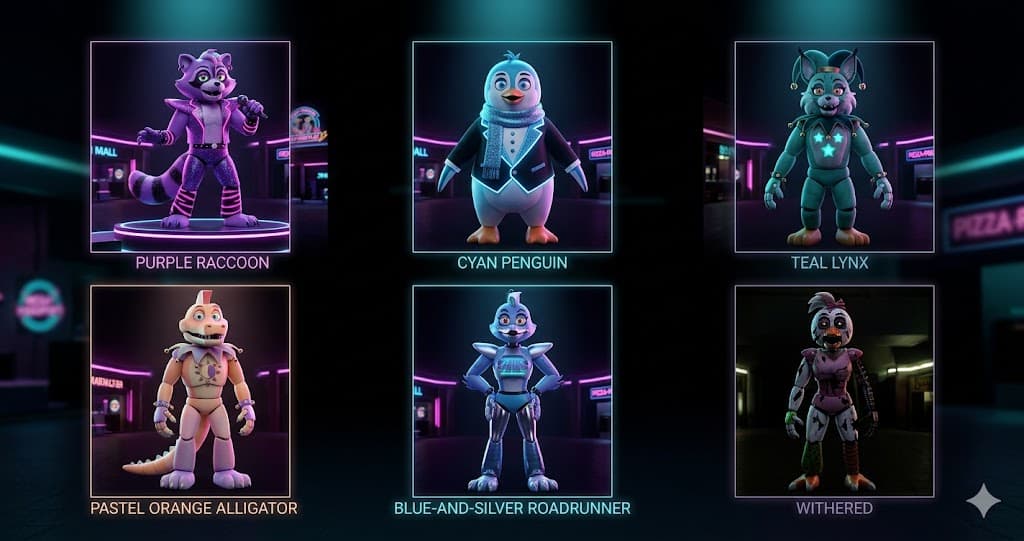 FNAF Security Breach OCs: 25+ Glamrock + Daycare Ideas