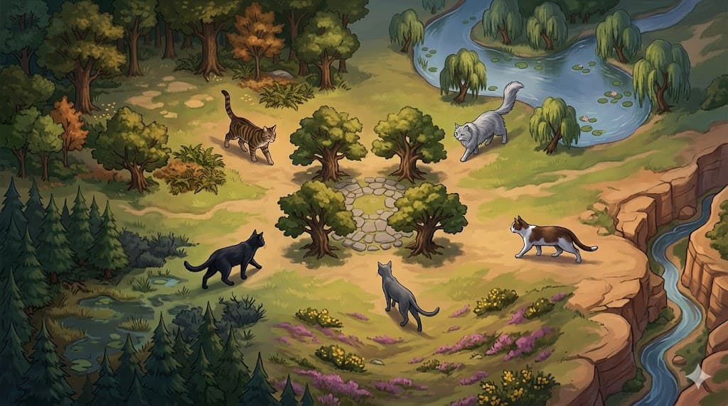 Warrior Cat OC Clans: 5 Canon + Custom Clan Builder