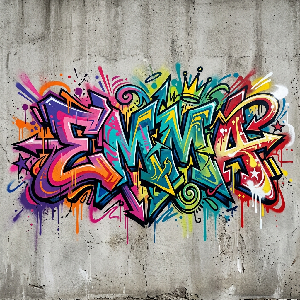 Emma Emma - AI graffiti art example