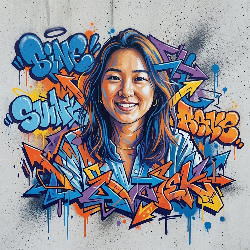 Hip Hop Look Hip Hop Look - AI graffiti art example