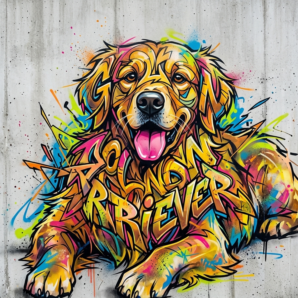 Puppy Art Puppy Art - AI graffiti art example