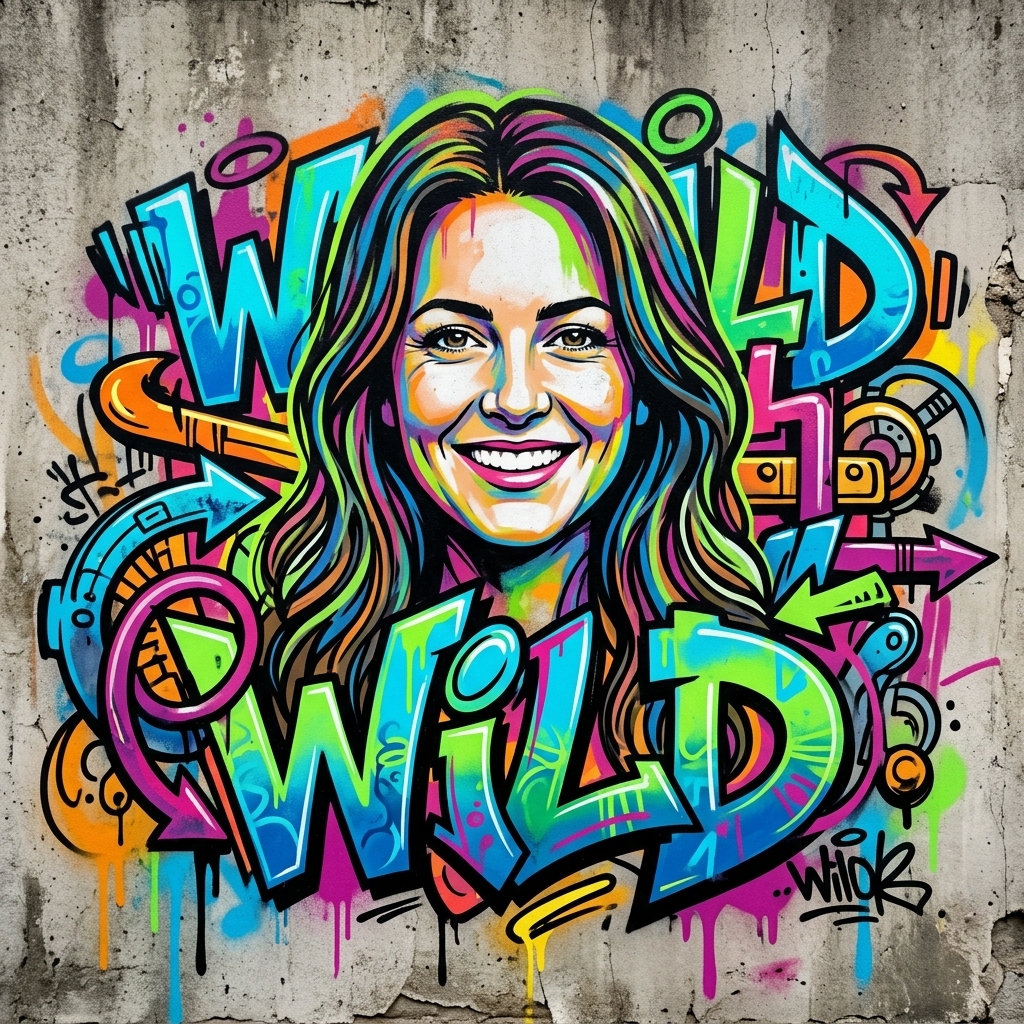 Selfie Style Selfie Style - AI graffiti art example