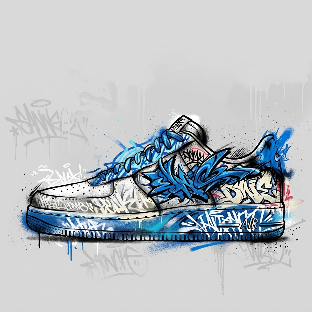 Sneakers Sneakers - AI graffiti art example