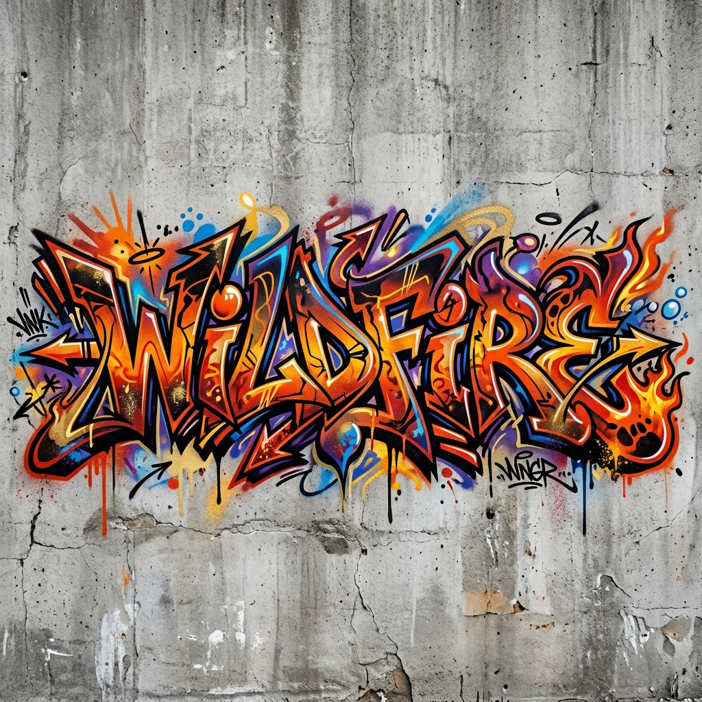 WILDFIRE WILDFIRE - AI graffiti art example