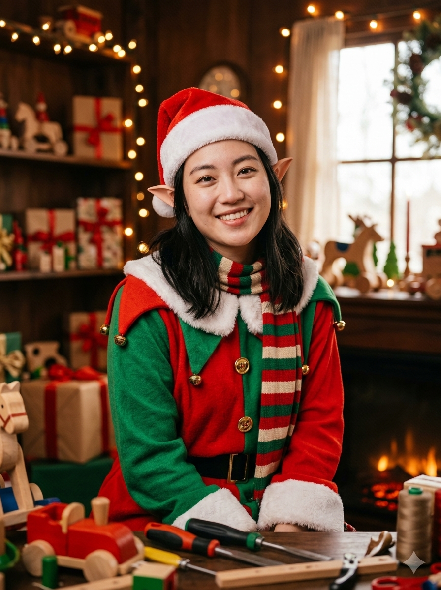 After After Christmas elf transformation