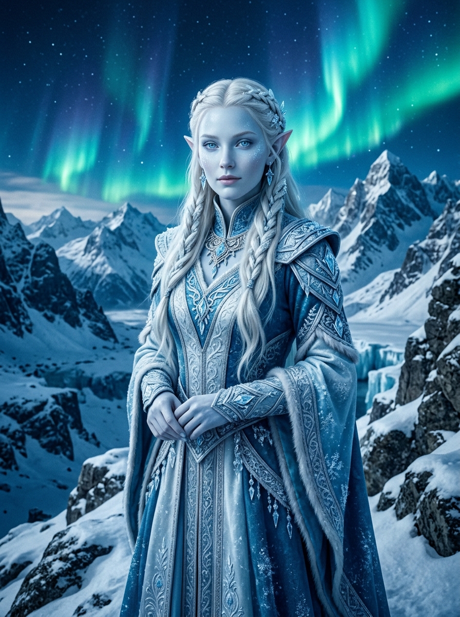 Ice Sorceress - AI elf generator example