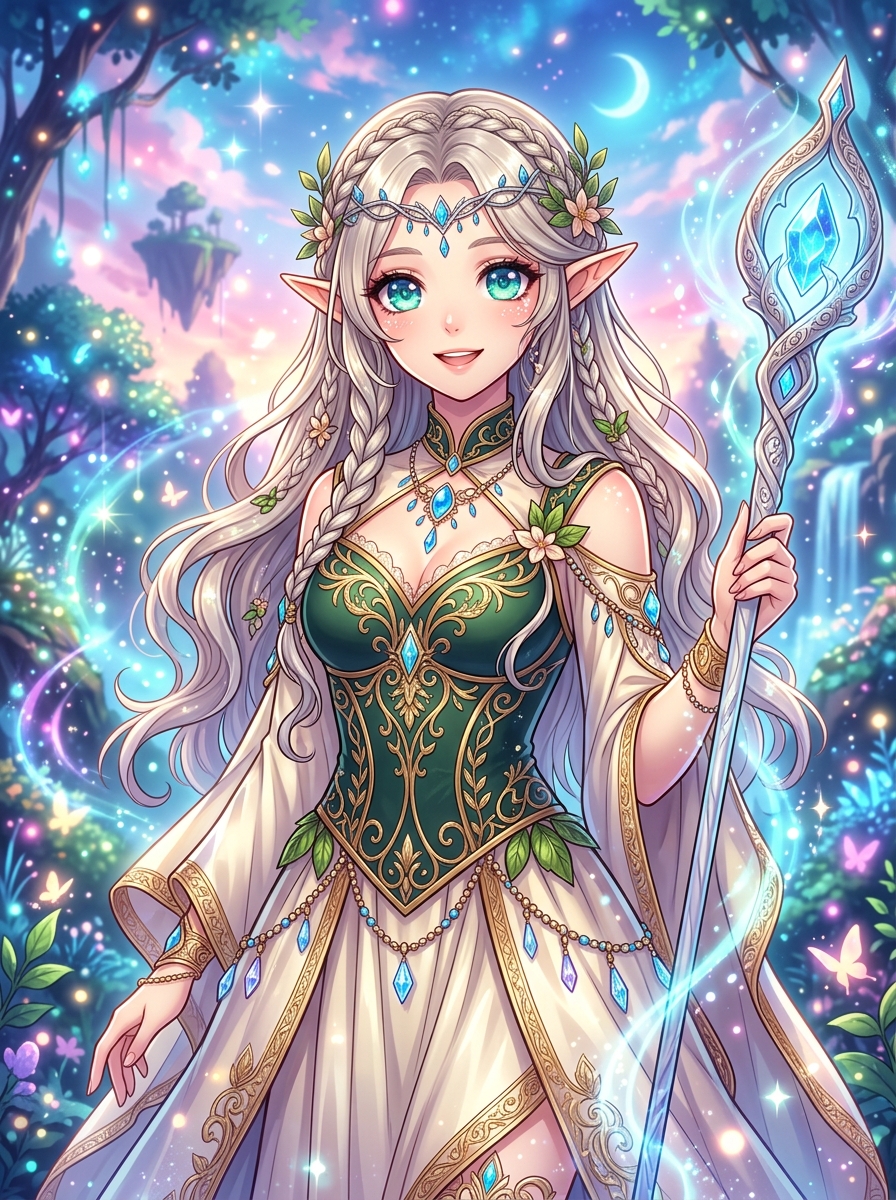 Kawaii Elf Girl - Text Mode AI generated anime elf girl