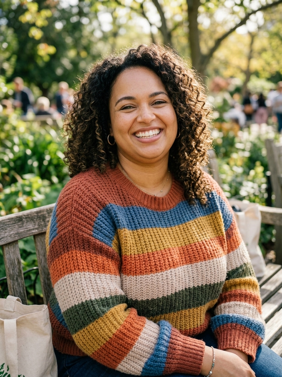 Colorful Knit - AI fat filter example