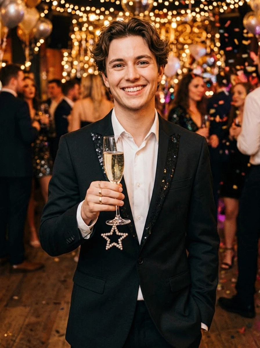 Elegant Evening - AI gender swap example