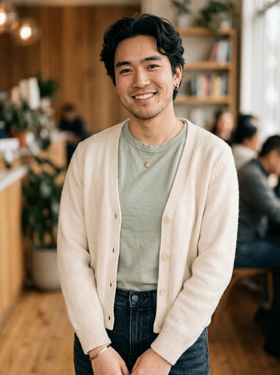 Beach Look - AI gender swap example