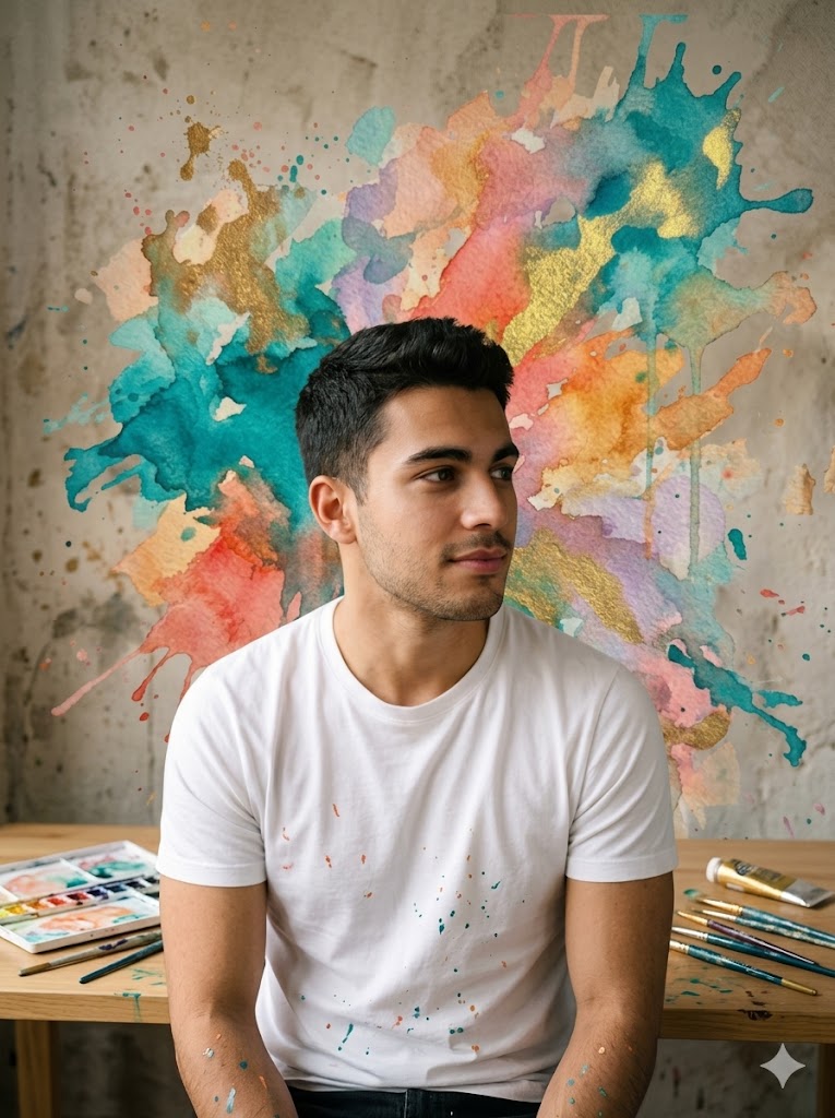 Watercolor Blend Watercolor Blend - AI image combiner example