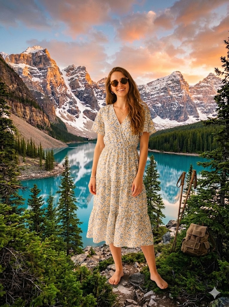 Travel Background Travel Background - AI image combiner example