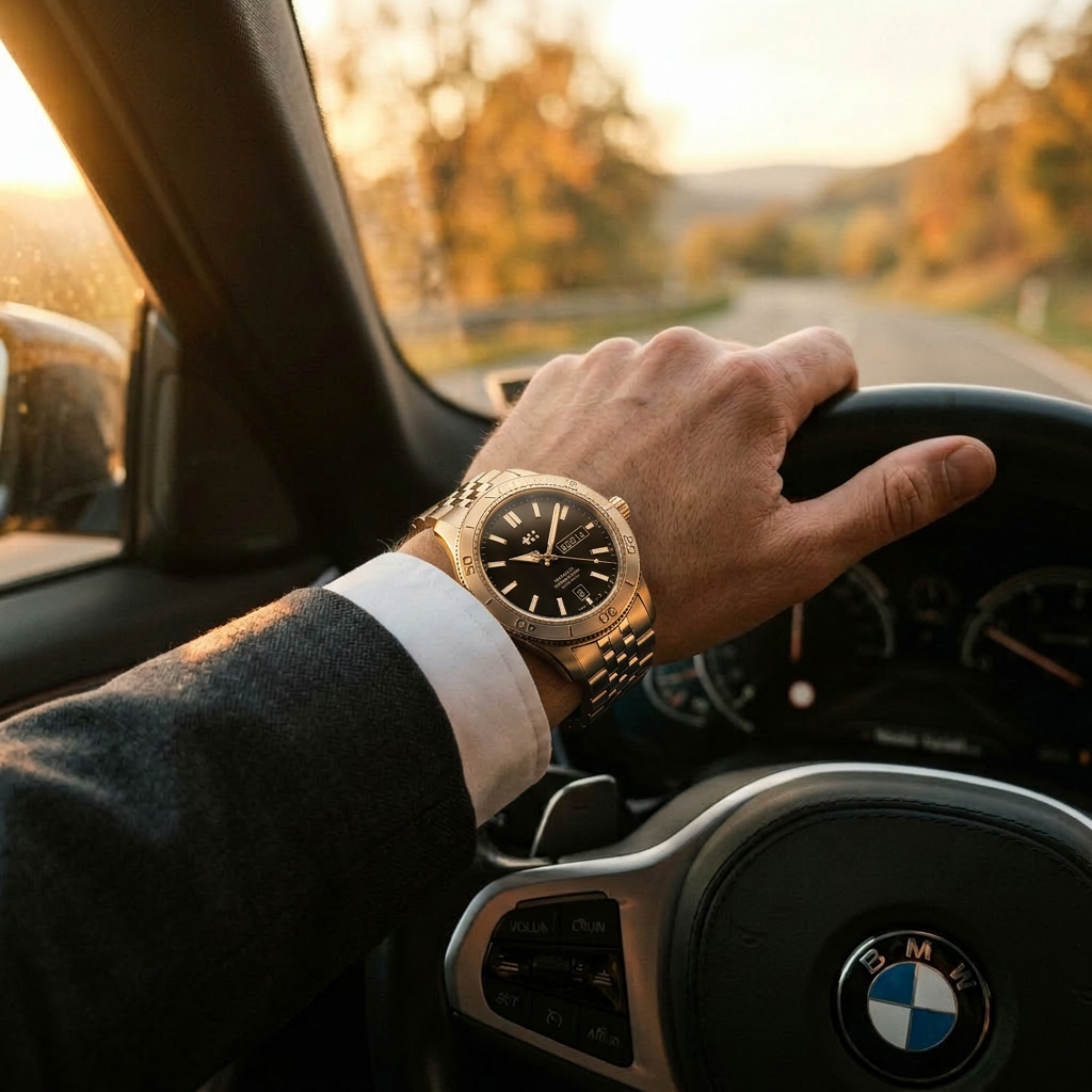 Watch on Wrist Watch on Wrist - AI image combiner example