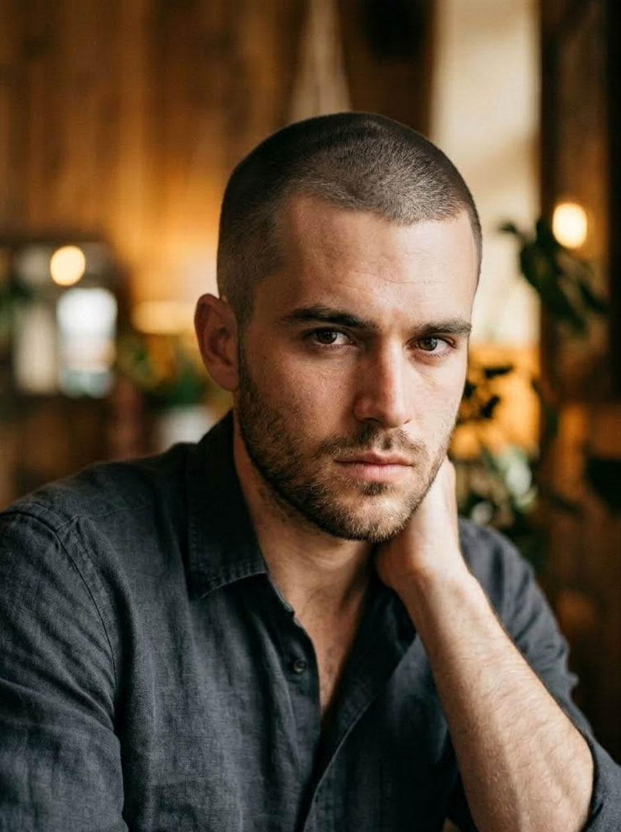 Buzz Cut - AI buzz cut example