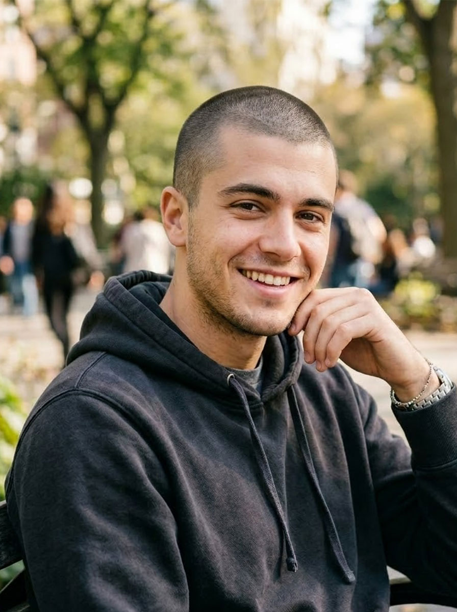 Buzz Cut - AI buzz cut example