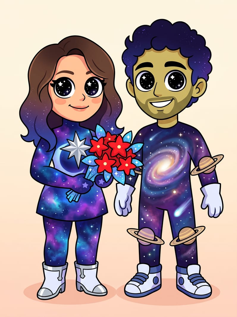 Couple → Cosmic + Sun - Dandy's World Toon example