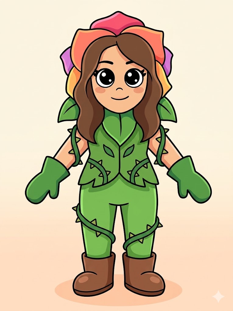 Woman → Plant Toon - Dandy's World Toon example