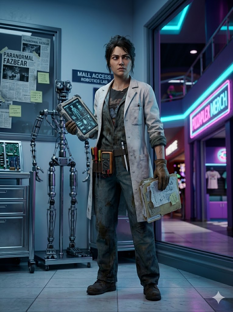 Pizzaplex Animation Technician — FNAF OC example