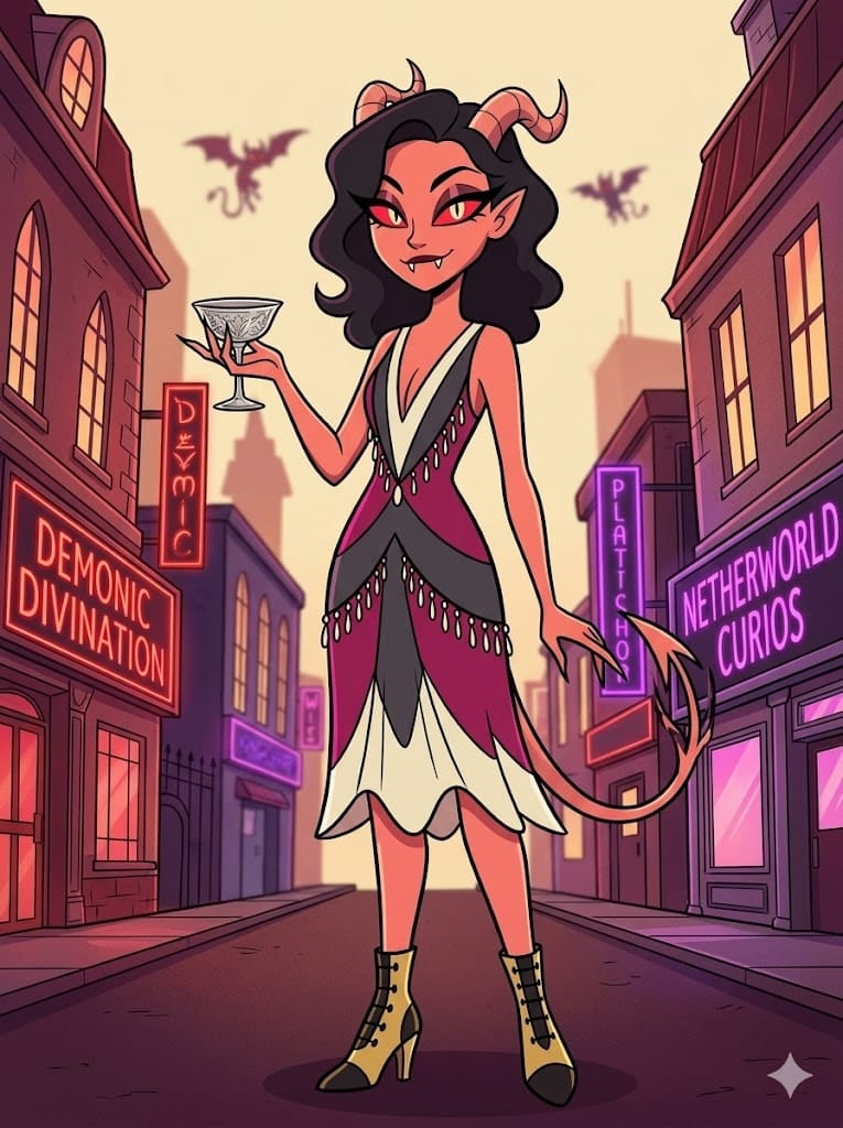 Woman → Sinner Demon — Hazbin Hotel OC example