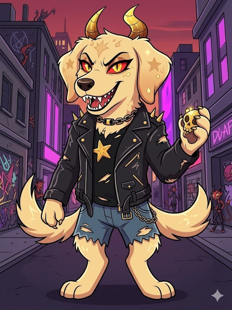 Pet Dog → Hellhound — Hazbin Hotel OC example