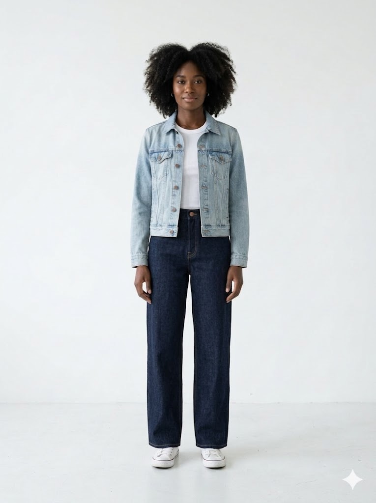 Structured Denim outfit style Structured Denim - AI outfit try-on result
