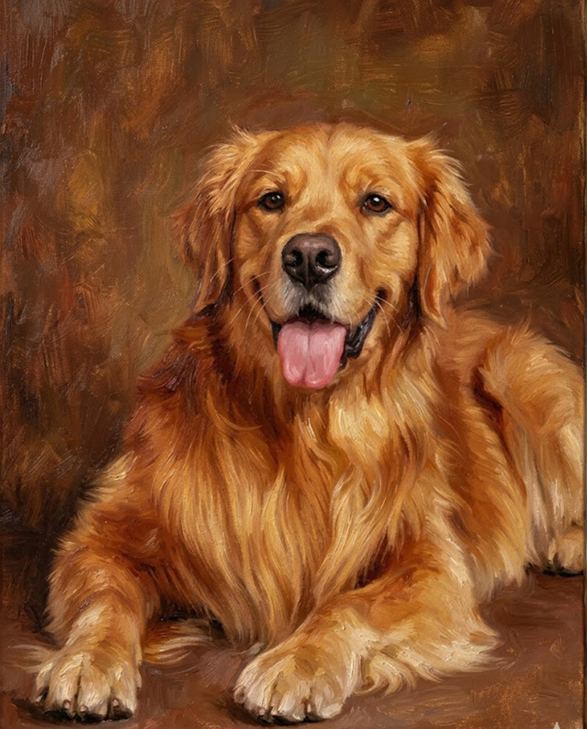 Oil Painting pet portrait style