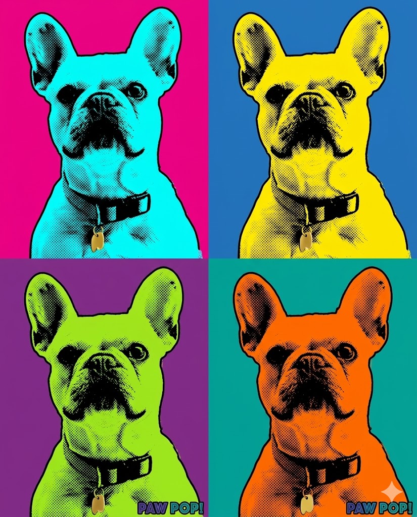 Pop Art pet portrait style