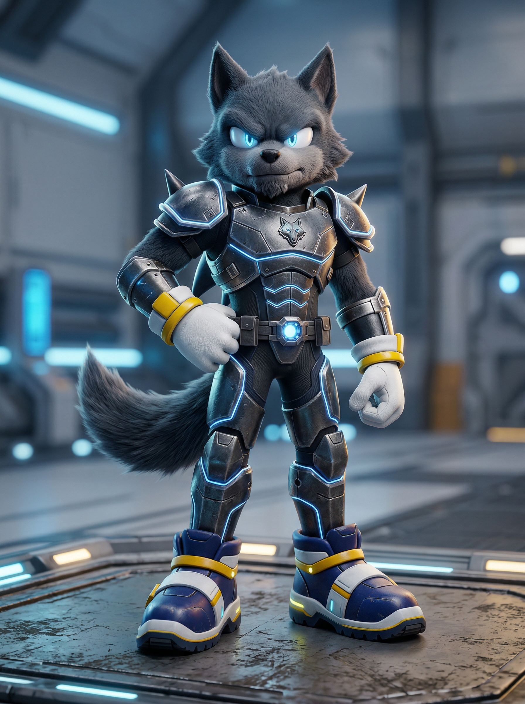 Dark Wolf 3D Dark Wolf 3D - Sonic OC example