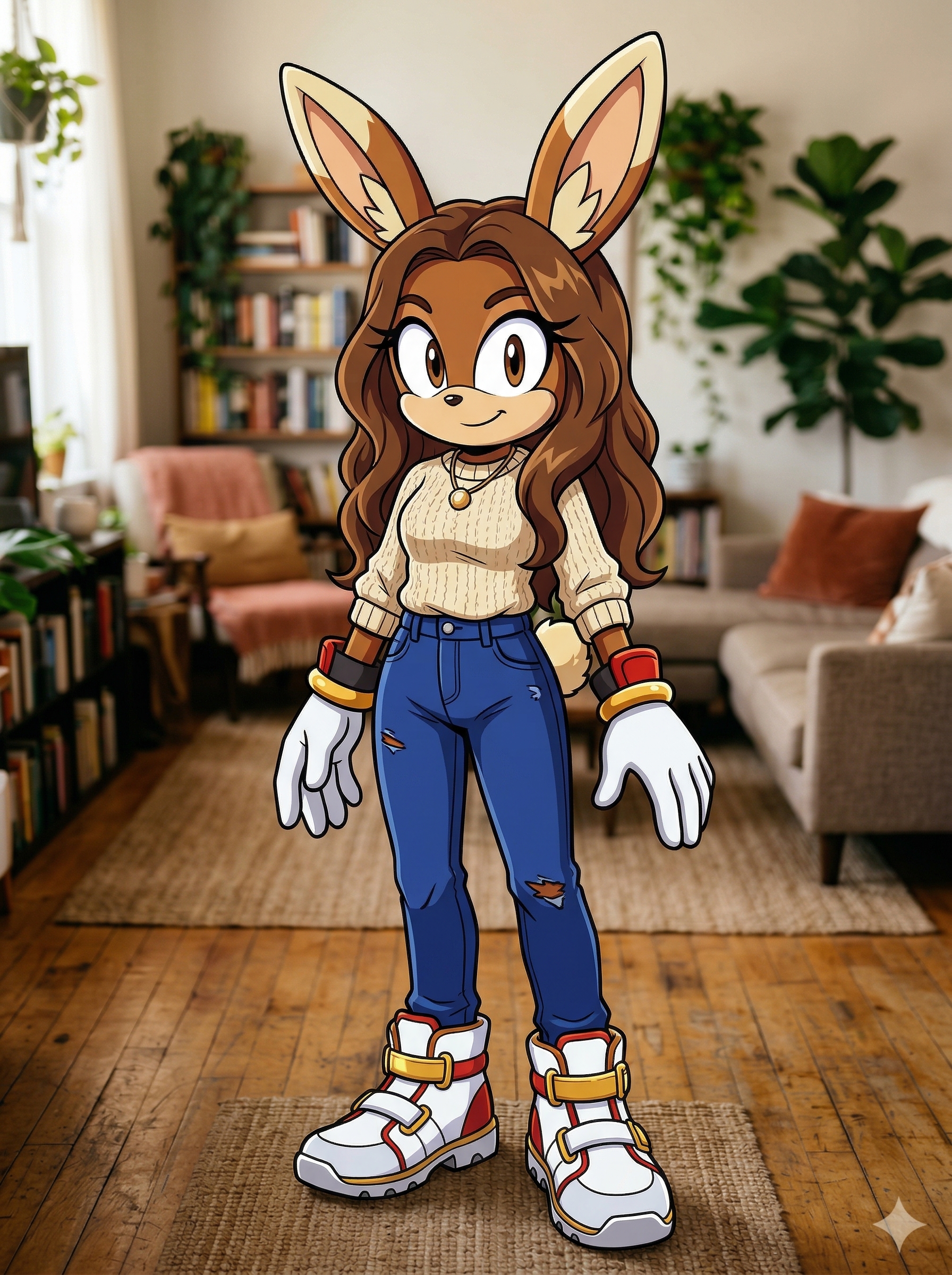 Girl → Rabbit Girl → Rabbit - Sonic OC example