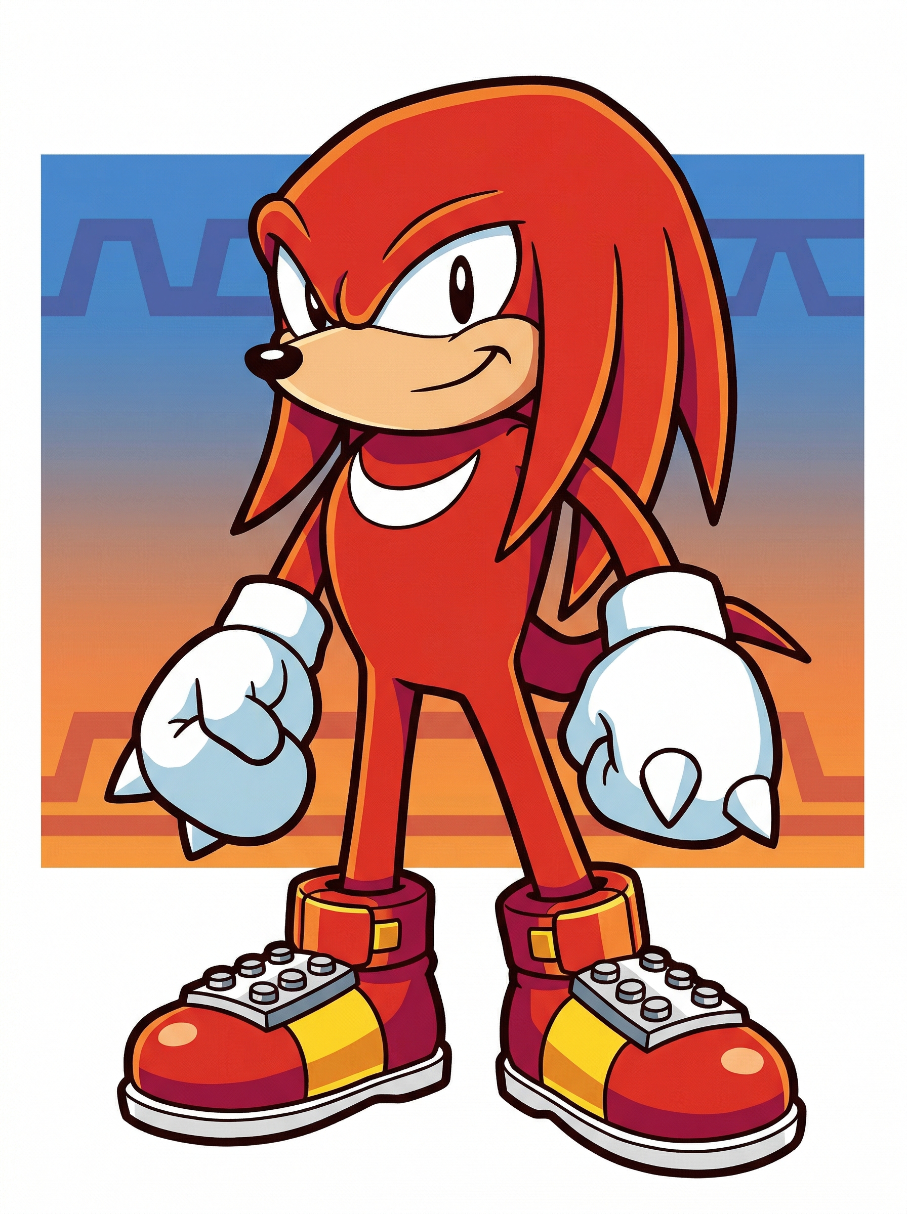 Red Echidna Red Echidna - Sonic OC example