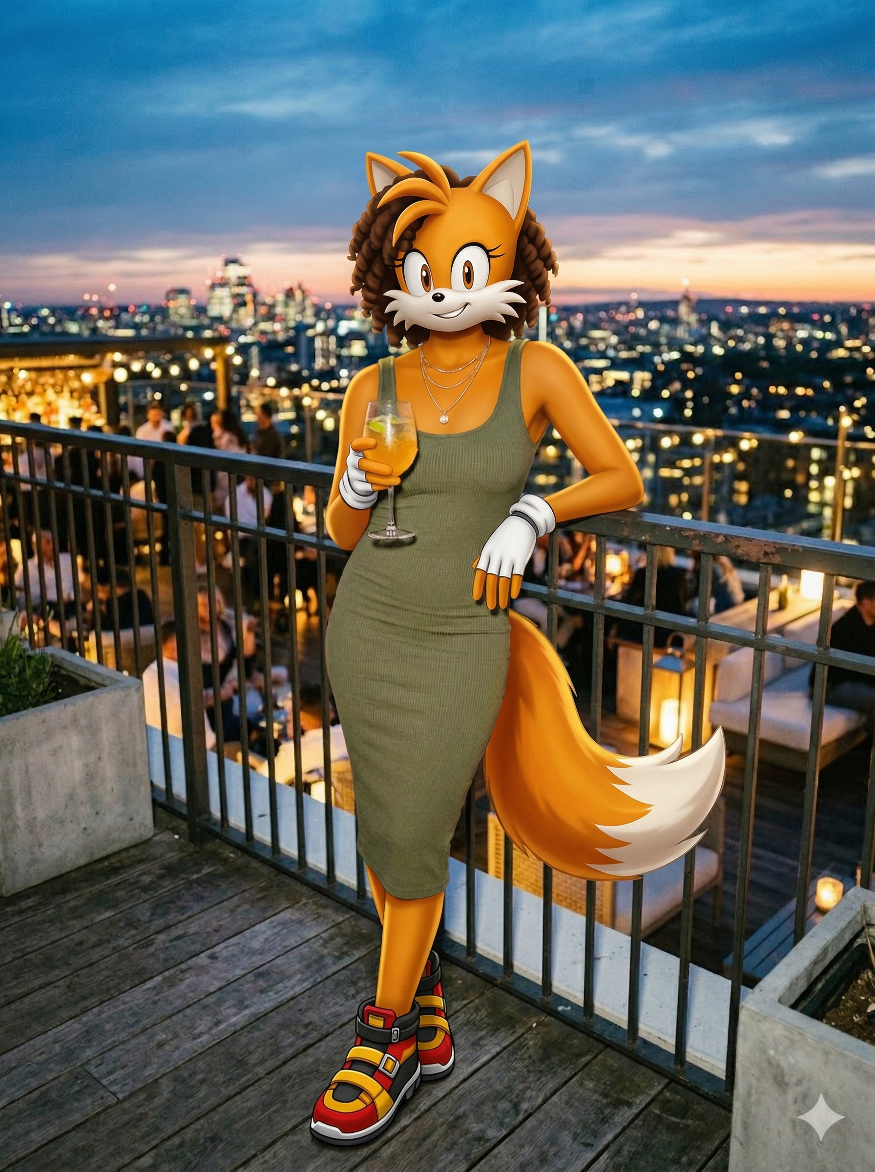 Woman → Fox Woman → Fox - Sonic OC example