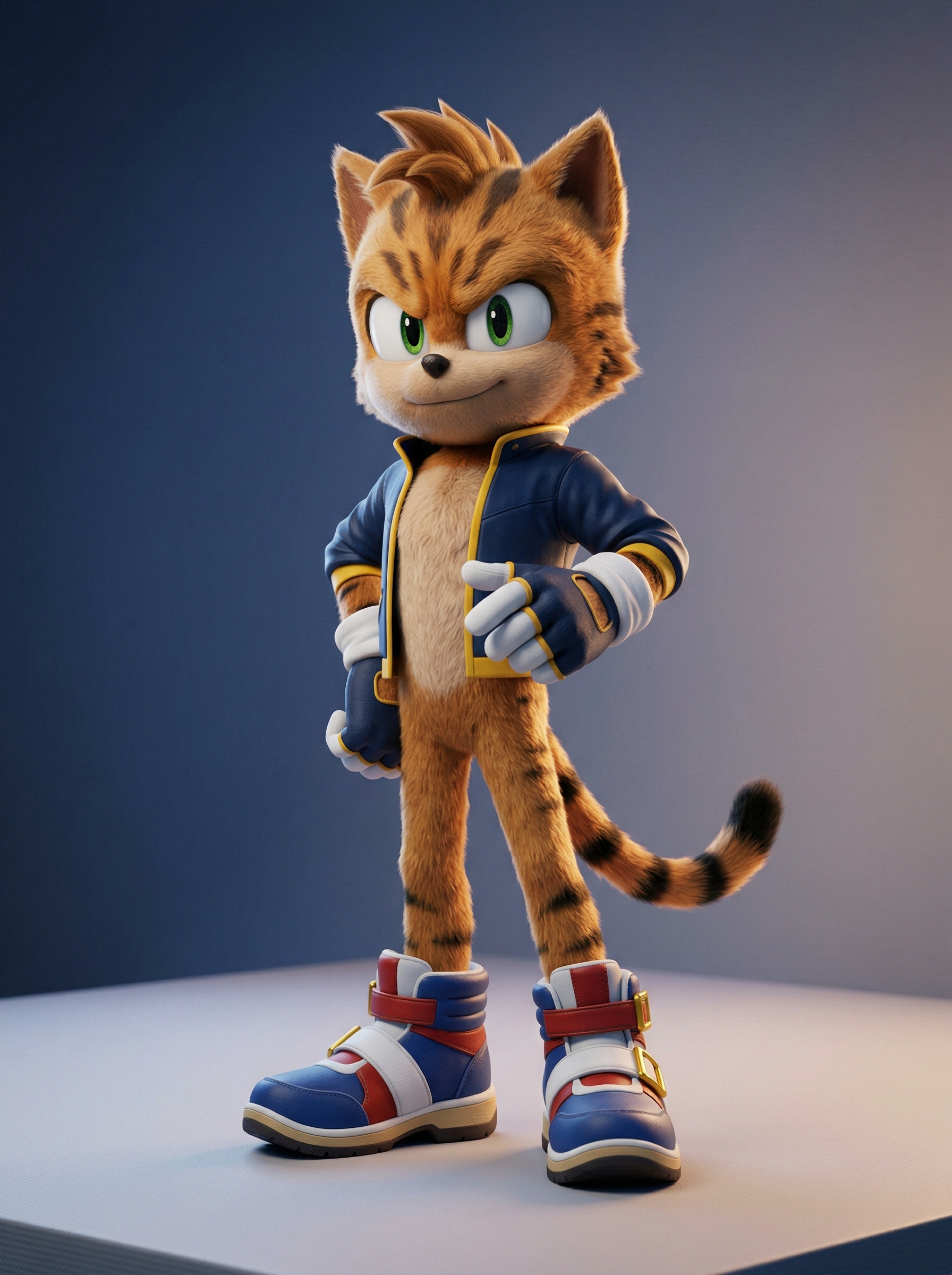3D Sonic OC cat example, Picrew alternative