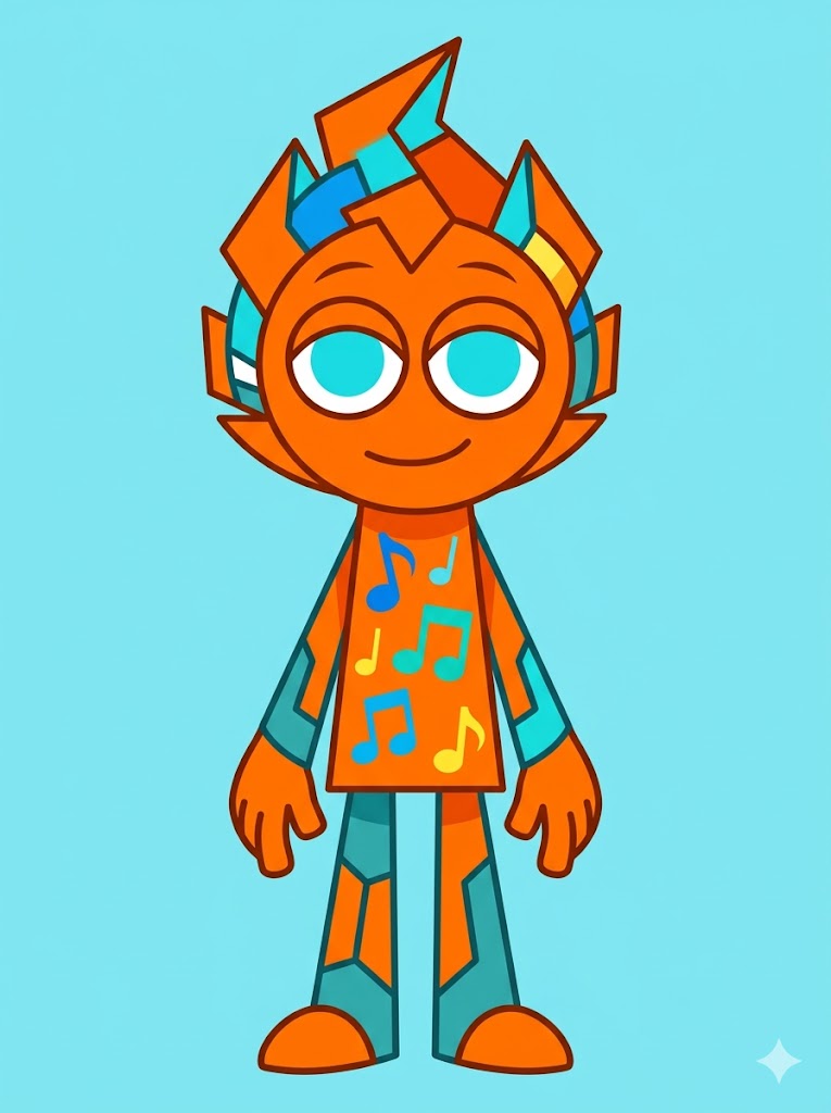 Custom full body Sprunki OC standing pose example