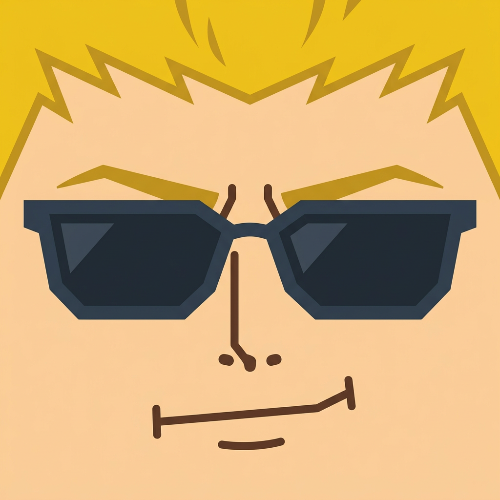 Cool Blonde - square face icon example