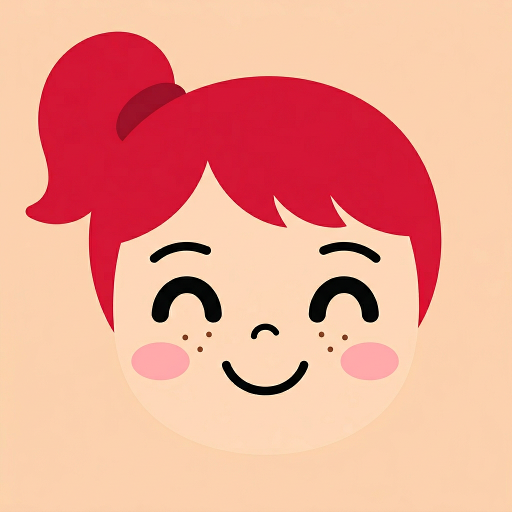 Chibi Redhead - square face icon example