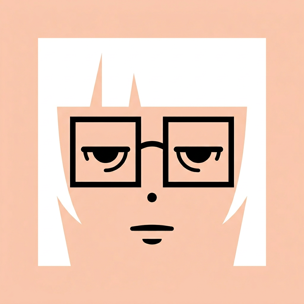 White Long - square face icon example