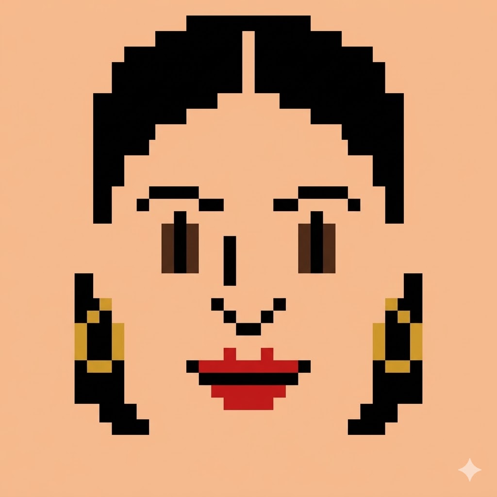 Pixel Portrait - square face icon example