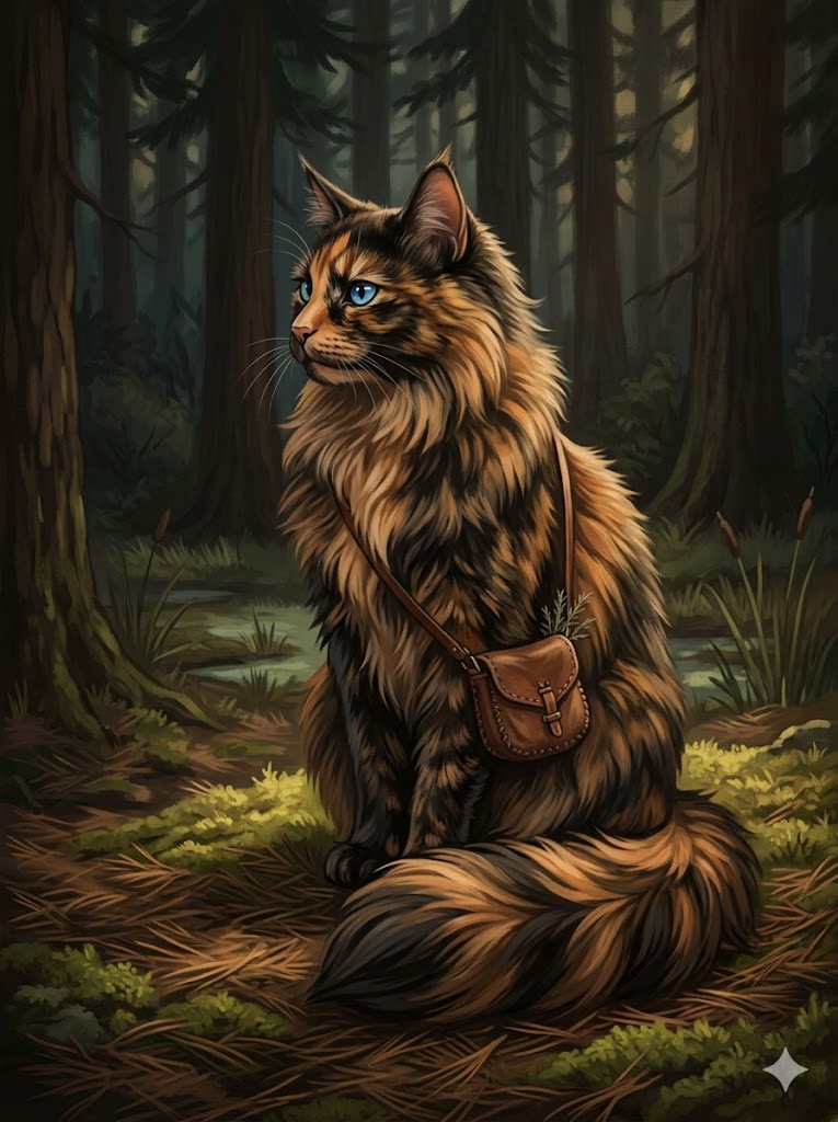 ShadowClan Medicine Cat — Mosspaw — Warrior Cats OC example